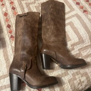 Ariat Dark Brown Heeled Boots Leather